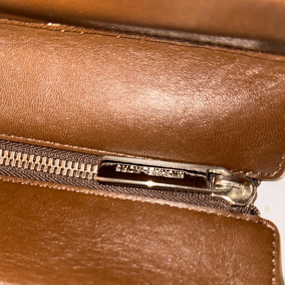 Michael Kors Brown Crocodile-Embossed Satchel Handbag - Picture 14 of 16